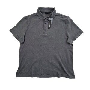 Tahari Polo Shirt Men's Size Large Black Stripe Short Sleeve NWT Golf MSRP $60